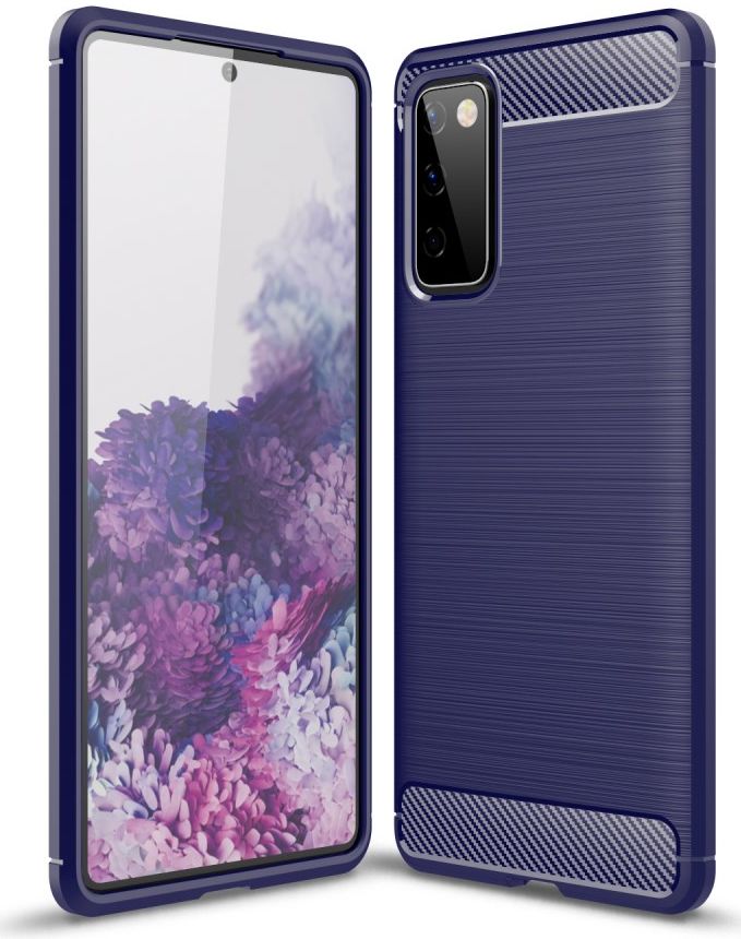 Samsung Galaxy S20 FE Hoesje Geborsteld TPU Back Cover Blauw afbeelding 2