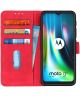 Motorola Moto G9 Play / Moto E7 Plus Hoesje Vintage Wallet Rood
