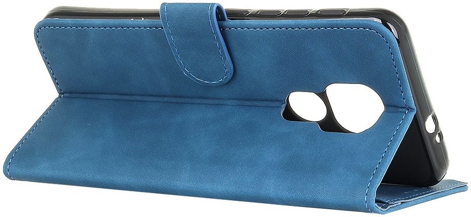 Motorola Moto G9 Play / Moto E7 Plus Hoesje Vintage Wallet Blauw afbeelding 5