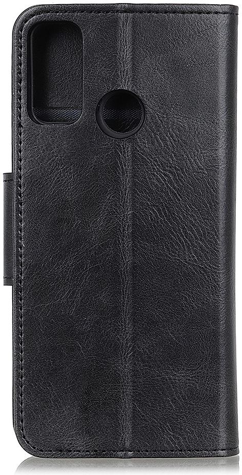 Xiaomi Redmi 9C Portemonnee Stand Hoesje Crazy Horse Zwart afbeelding 2