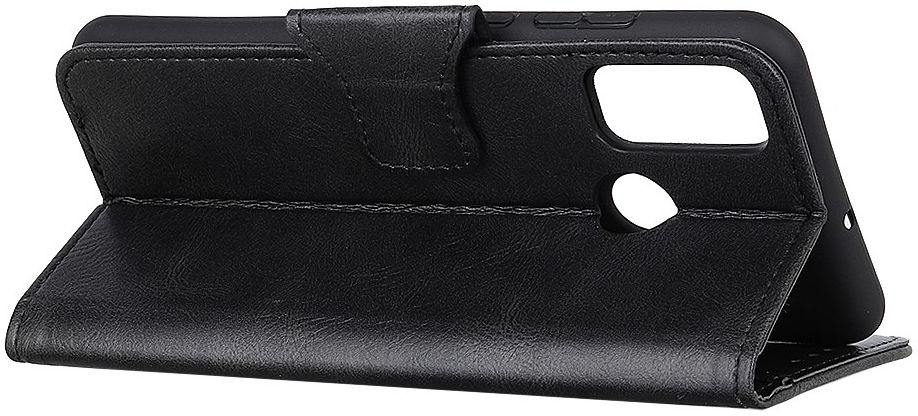 Xiaomi Redmi 9C Portemonnee Stand Hoesje Crazy Horse Zwart afbeelding 5