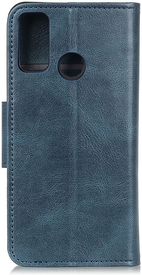Xiaomi Redmi 9C Portemonnee Stand Hoesje Crazy Horse Blauw afbeelding 2