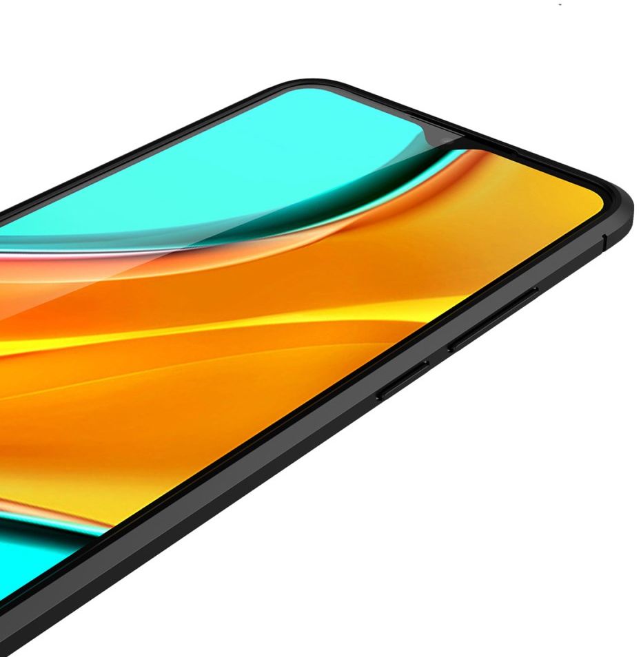 Xiaomi Redmi 9C  Litchi Hoesje TPU Met Leren Textuur Zwart afbeelding 7