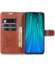 AZNS Xiaomi Redmi 9C Hoesje Wallet Book Case Kunst Leer Bruin