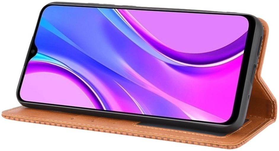 Xiaomi Redmi 9C Retro Portemonnee Hoesje Bruin afbeelding 5