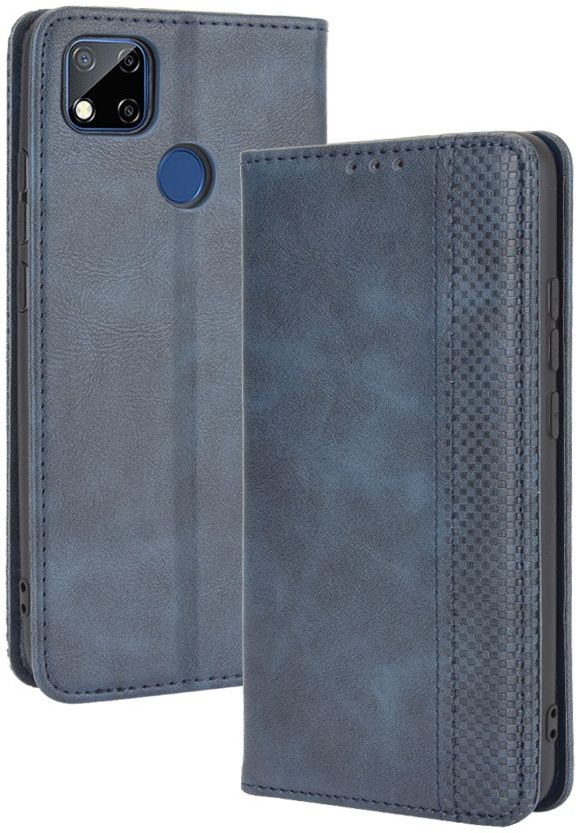 Xiaomi Redmi 9C Retro Portemonnee Hoesje Blauw afbeelding 4
