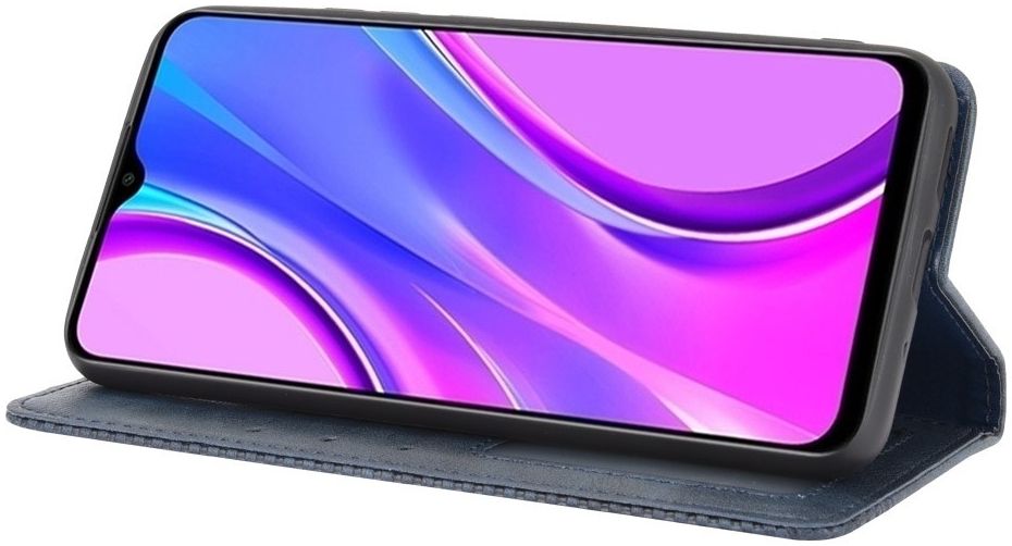 Xiaomi Redmi 9C Retro Portemonnee Hoesje Blauw afbeelding 5