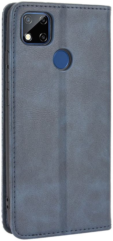 Xiaomi Redmi 9C Retro Portemonnee Hoesje Blauw afbeelding 2