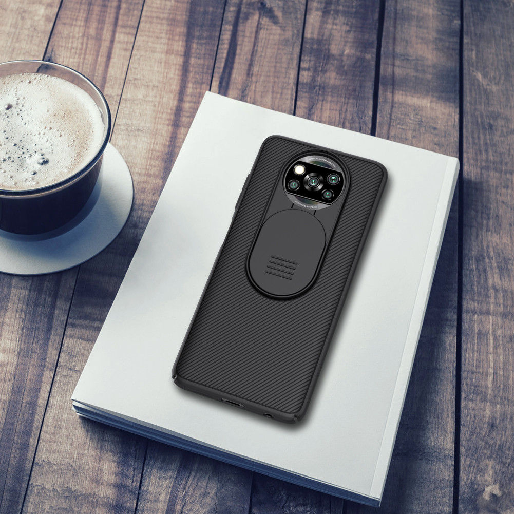 Nillkin Camshield Xiaomi Poco X3 / X3 Pro Hoesje Camera Slider Zwart afbeelding 14