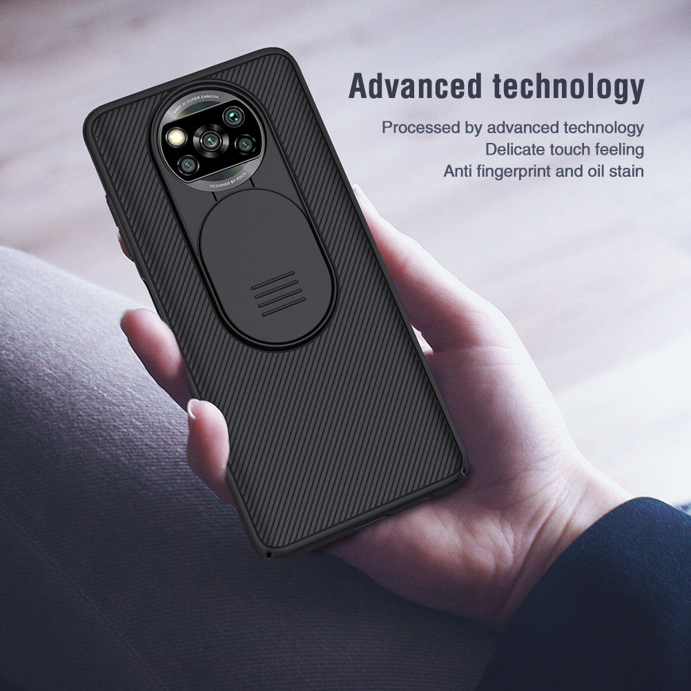 Nillkin Camshield Xiaomi Poco X3 / X3 Pro Hoesje Camera Slider Zwart afbeelding 7