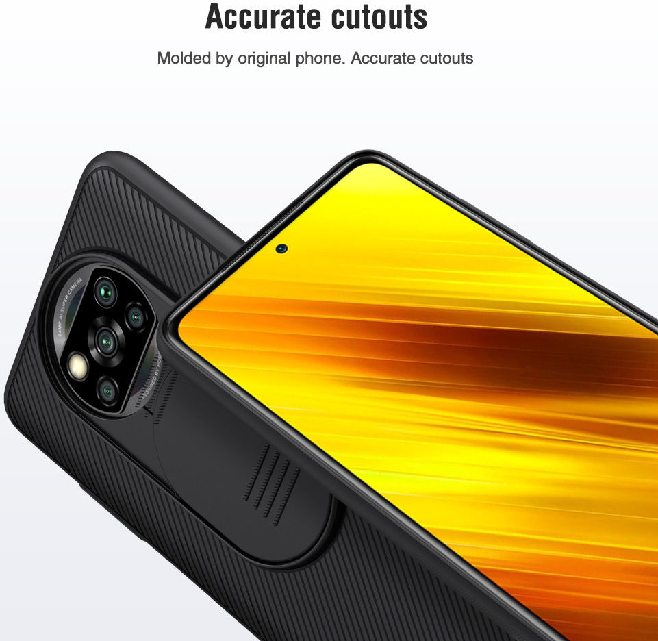 Nillkin Camshield Xiaomi Poco X3 / X3 Pro Hoesje Camera Slider Zwart afbeelding 8