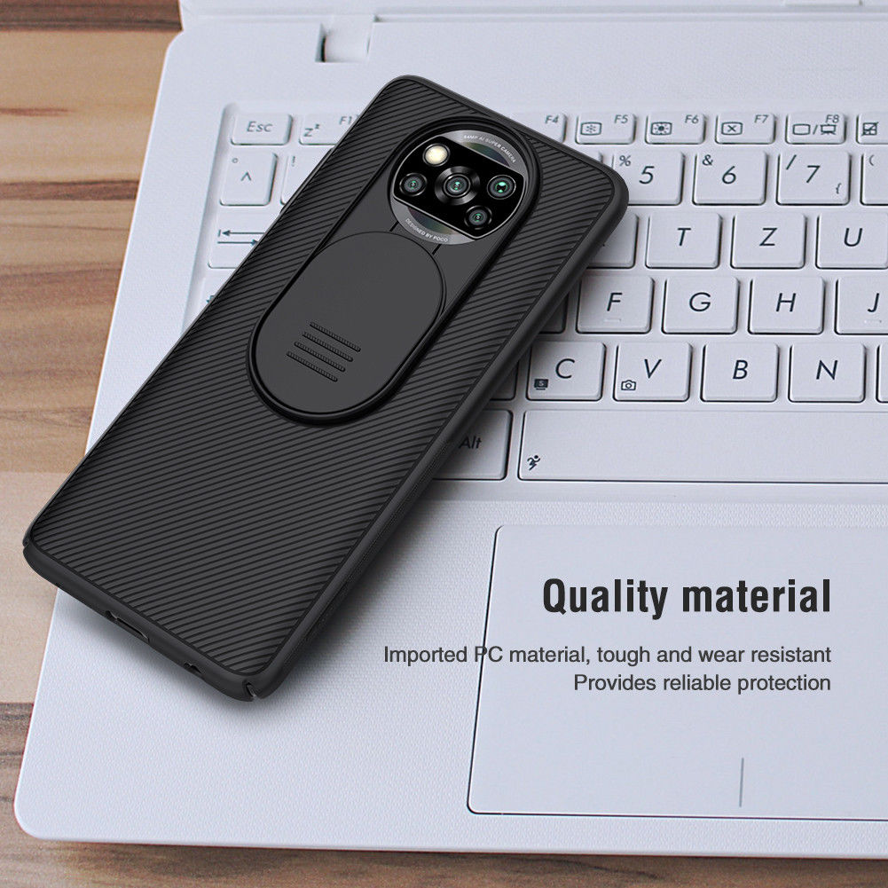 Nillkin Camshield Xiaomi Poco X3 / X3 Pro Hoesje Camera Slider Zwart afbeelding 11
