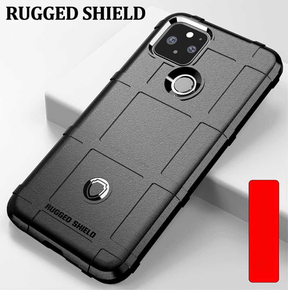 Google Pixel 5 Hoesje Shock Proof Rugged Shield Zwart afbeelding 3