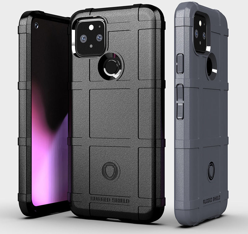 Google Pixel 5 Hoesje Shock Proof Rugged Shield Zwart afbeelding 4