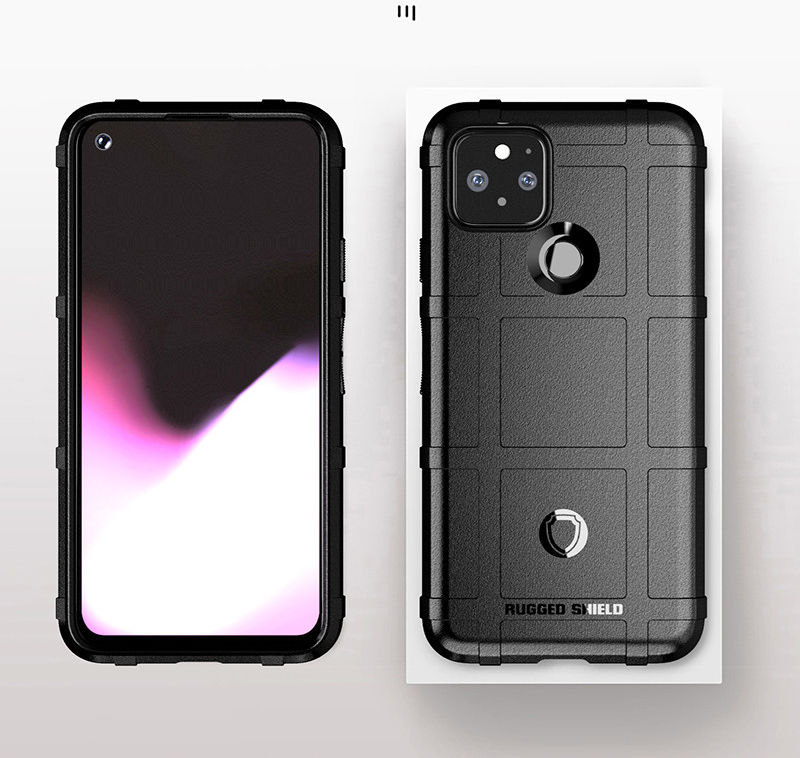 Google Pixel 5 Hoesje Shock Proof Rugged Shield Zwart afbeelding 8