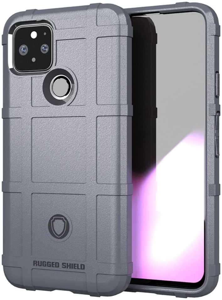 Google Pixel 5 Hoesje Shock Proof Rugged Shield Grijs afbeelding 1
