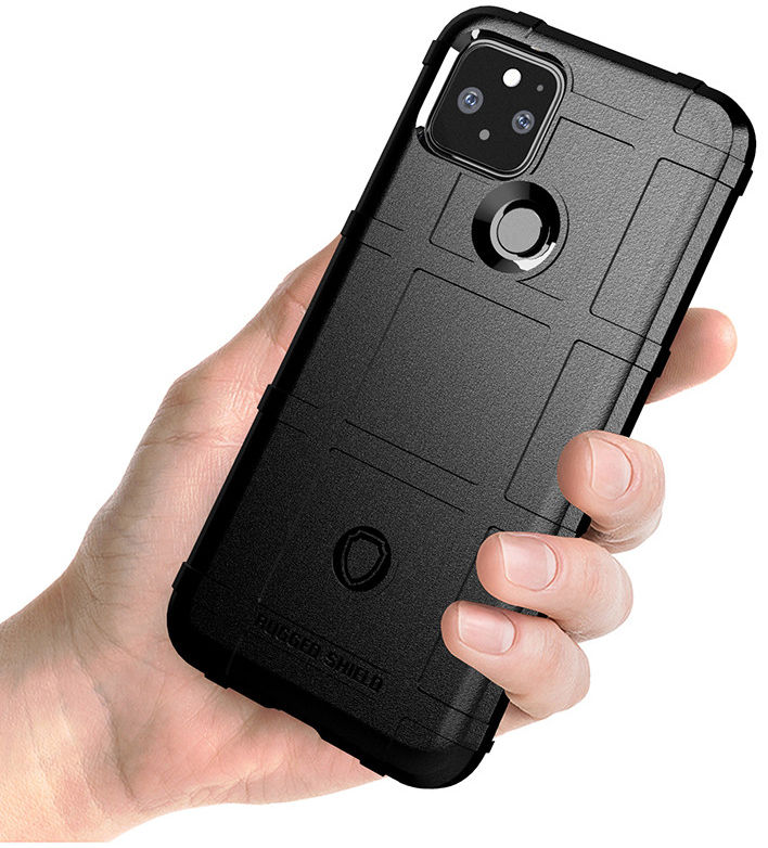 Google Pixel 5 Hoesje Shock Proof Rugged Shield Blauw afbeelding 2