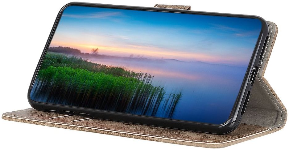 Google Pixel 5 Hoesje Portemonnee Kunstleer Lichtbruin afbeelding 2