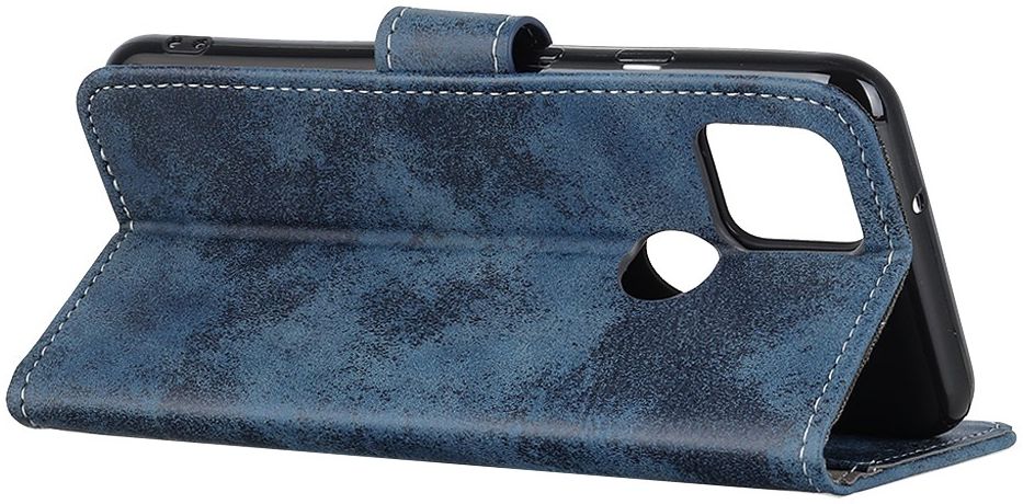 Google Pixel 5 Hoesje Portemonnee Kunstleer Blauw afbeelding 7