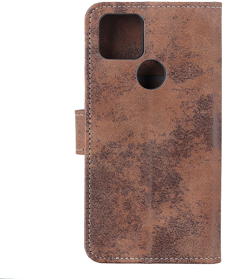 Google Pixel 5 Hoesje Portemonnee Kunstleer Bruin afbeelding 6