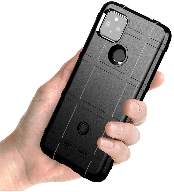 Google Pixel 4A 5G Hoesje Shock Proof Rugged Shield Grijs afbeelding 2