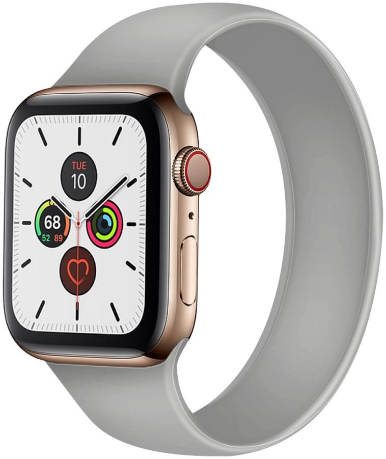 Geschikt voor Apple Watch 41MM / 40MM / 38MM Bandje Solo Loop Grijs (Maat: S) afbeelding 1