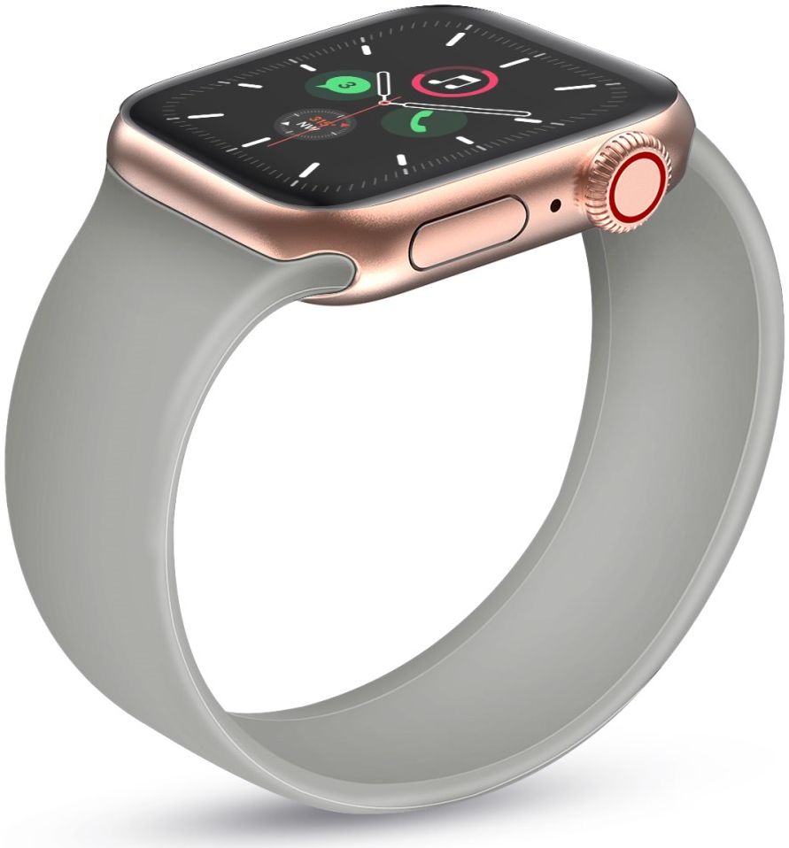 Geschikt voor Apple Watch 41MM / 40MM / 38MM Bandje Solo Loop Grijs (Maat: S) afbeelding 3