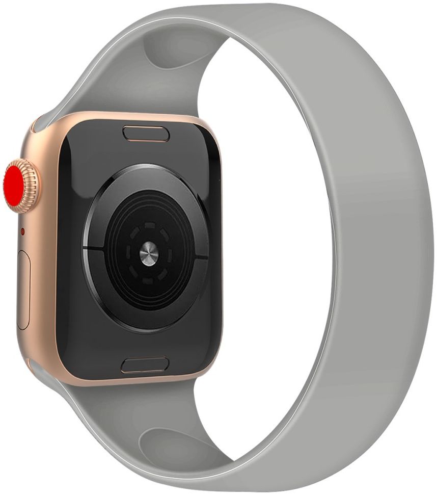 Geschikt voor Apple Watch 41MM / 40MM / 38MM Bandje Solo Loop Grijs (Maat: S) afbeelding 2