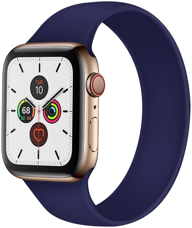 Geschikt voor Apple Watch 41MM / 40MM / 38MM Bandje Solo Loop Blauw (Maat: S) afbeelding 1