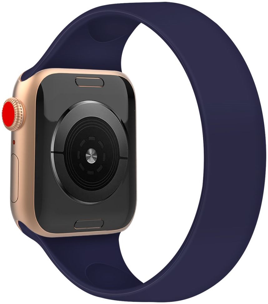 Geschikt voor Apple Watch 41MM / 40MM / 38MM Bandje Solo Loop Blauw (Maat: S) afbeelding 2