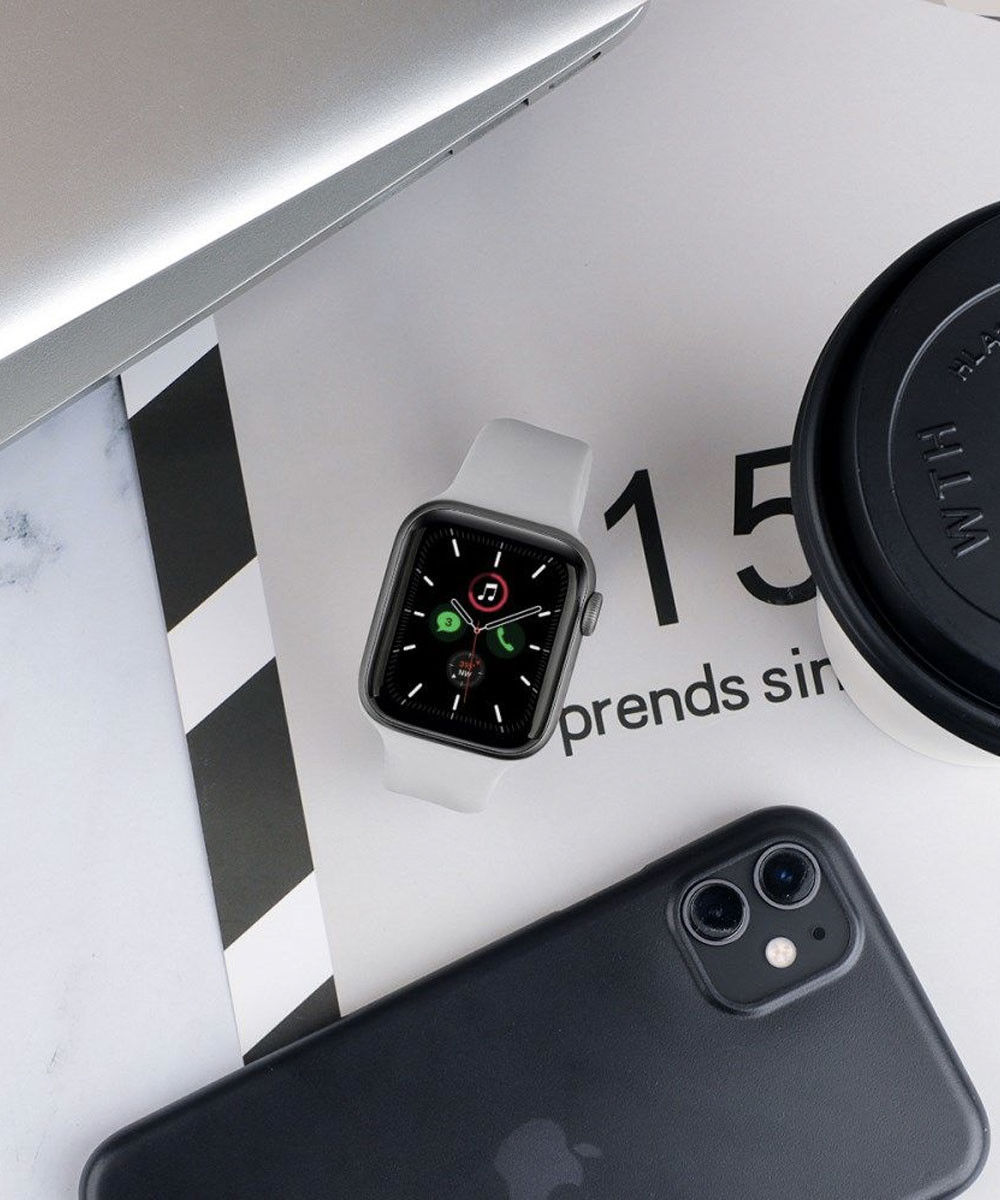 Apple Watch 1-9-SE-Ultra 49/45/44/42MM Bandje Siliconen Wit Maat M afbeelding 5
