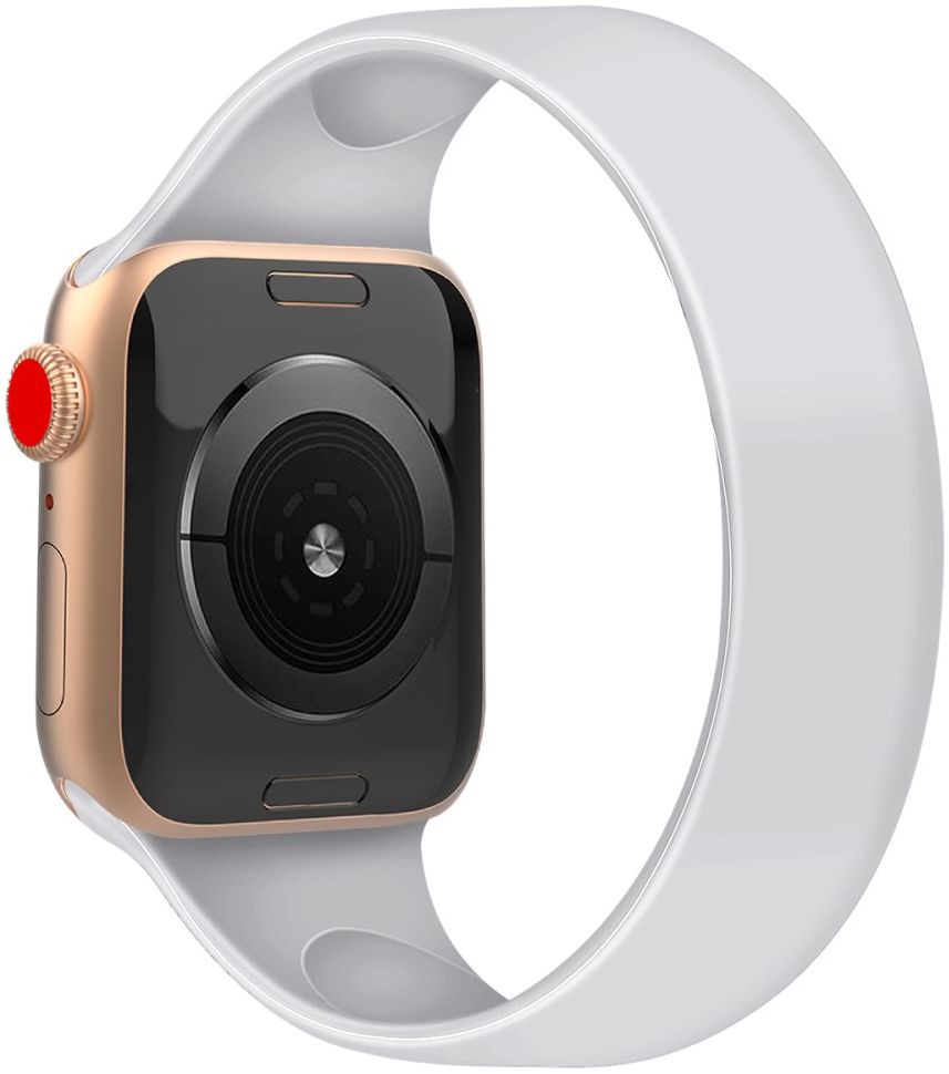 Apple Watch 1-9-SE-Ultra 49/45/44/42MM Bandje Siliconen Wit Maat M afbeelding 2