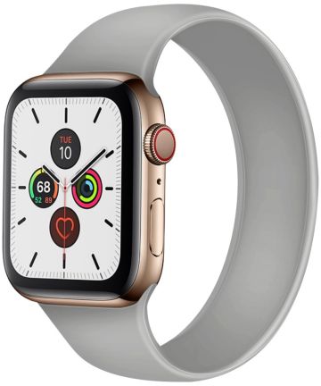 Apple Watch 45MM / 44MM / 42MM Bandje Solo Loop Siliconen Grijs Maat M Bandjes