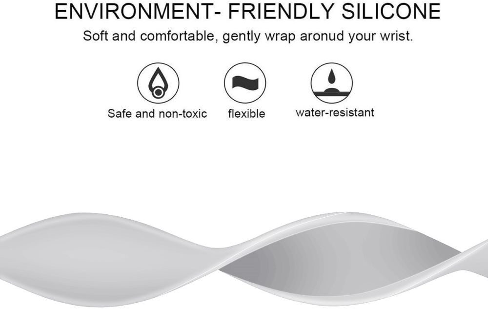 Apple Watch 45MM / 44MM / 42MM Bandje Solo Loop Siliconen Wit (Maat: L) afbeelding 6