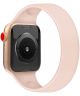 Apple Watch 45MM / 44MM / 42MM Bandje Solo Loop Siliconen Roze (Maat: L)