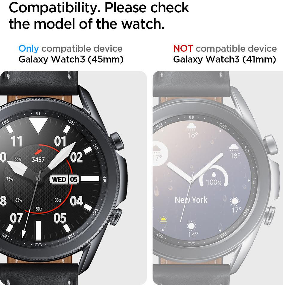 Spigen EZ Fit GLAS.tR SLIM Samsung Galaxy Watch 3 45MM Screenprotector afbeelding 8