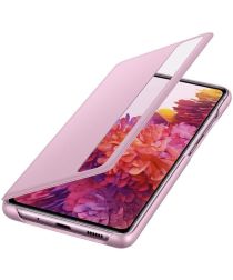 Origineel Samsung Galaxy S20 FE Hoesje Smart Clear View Cover Roze