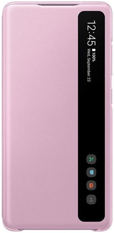 Origineel Samsung Galaxy S20 FE Hoesje Smart Clear View Cover Roze afbeelding 2