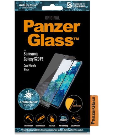 PanzerGlass Samsung Galaxy S20 FE Screenprotector Antibacterieel Zwart Screen Protectors
