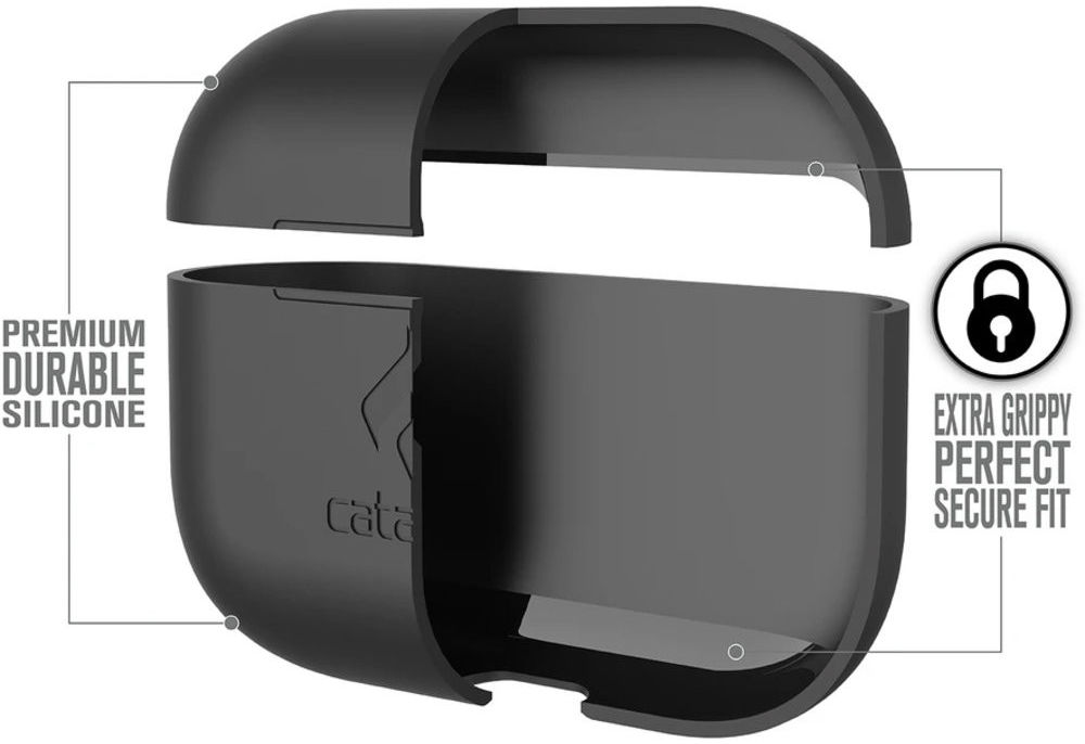 Catalyst Slim Case Apple Airpods Pro Siliconen Hoesje Zwart afbeelding 4