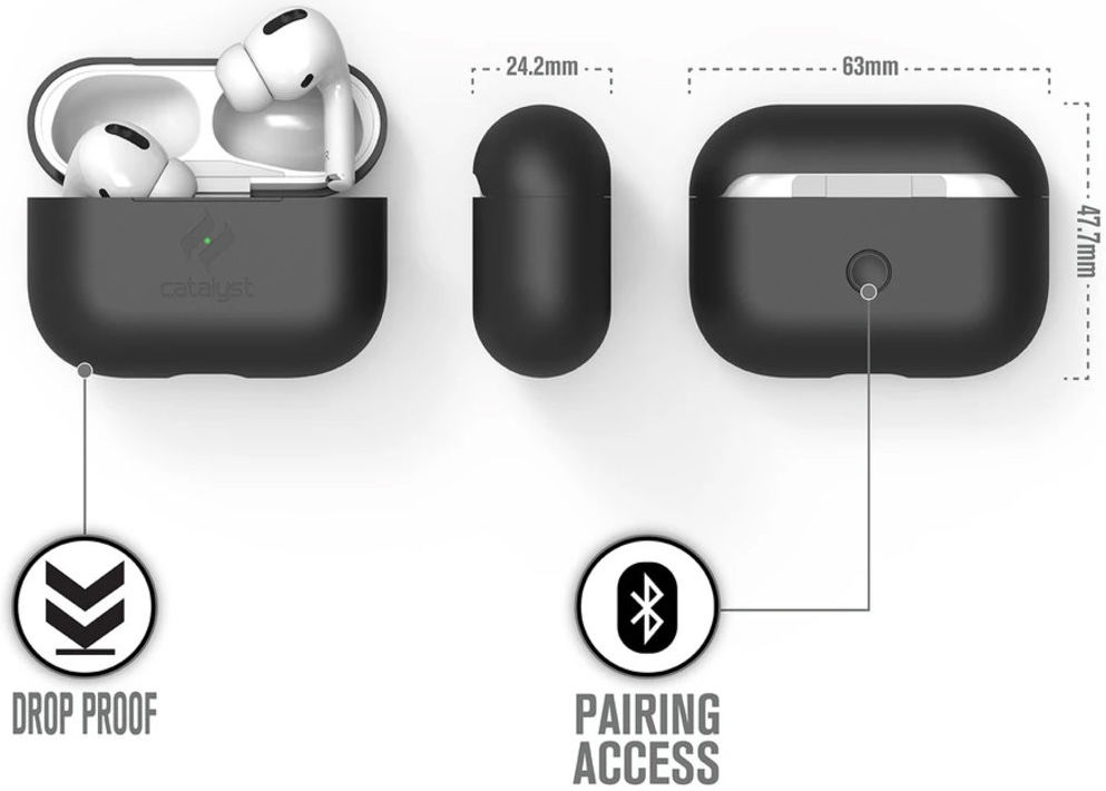 Catalyst Slim Case Apple Airpods Pro Siliconen Hoesje Zwart afbeelding 6
