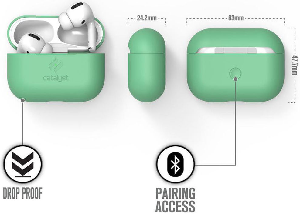Catalyst Slim Case Apple Airpods Pro Siliconen Hoesje Mint Groen afbeelding 6