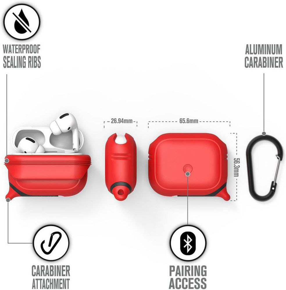 Catalyst Waterdicht Apple AirPods Pro Hoesje Rood afbeelding 9