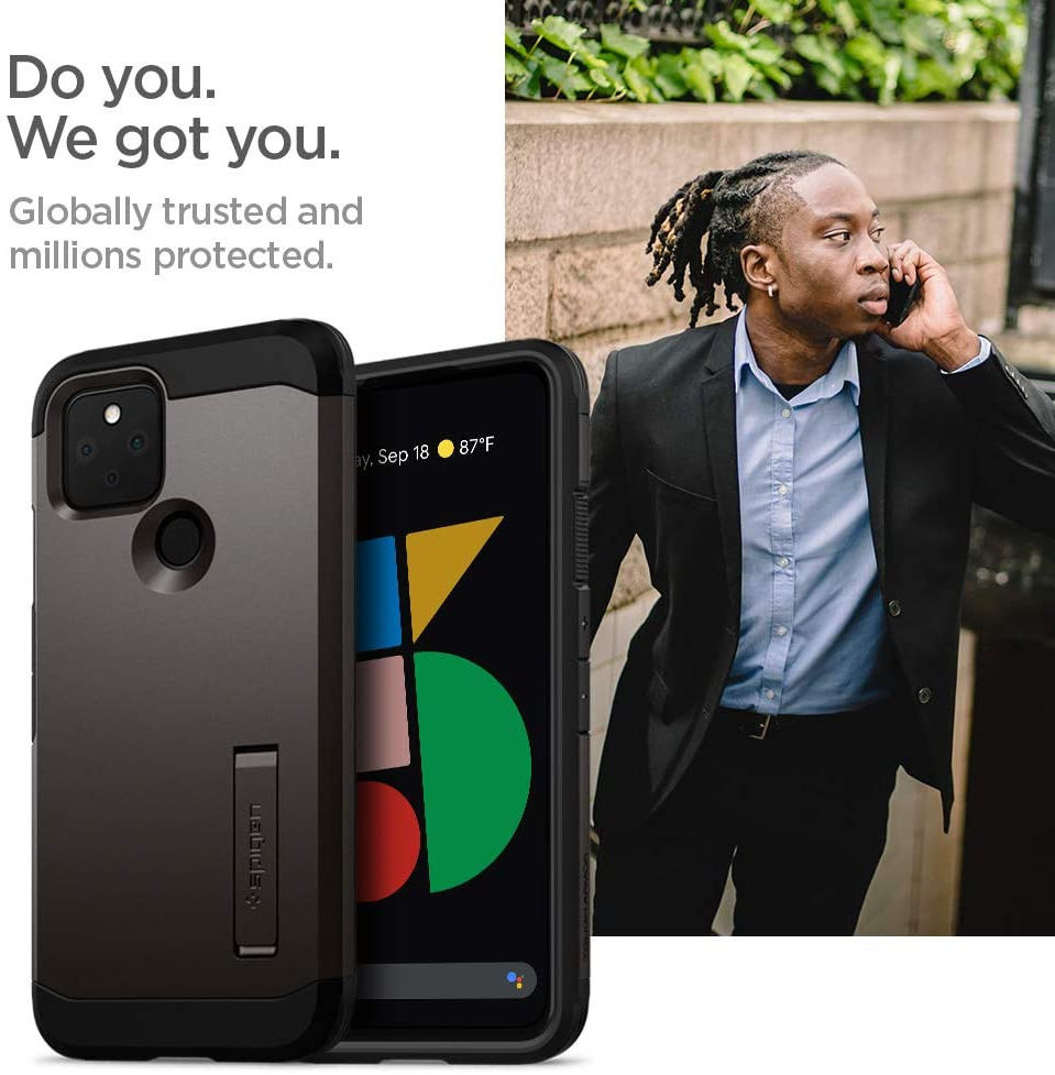 Spigen Tough Armor Google Pixel 5 Hoesje Gunmetal afbeelding 12