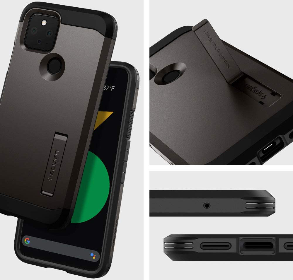 Spigen Tough Armor Google Pixel 5 Hoesje Gunmetal afbeelding 10