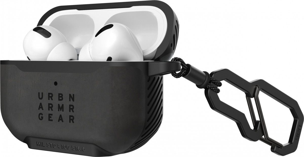 UAG Metropolis Airpods Pro Leather Armor Case Zwart GSMpunt.nl