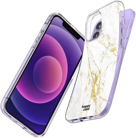 HappyCase Apple iPhone 12 Mini Hoesje Flexibel TPU Wit Marmer Print afbeelding 7