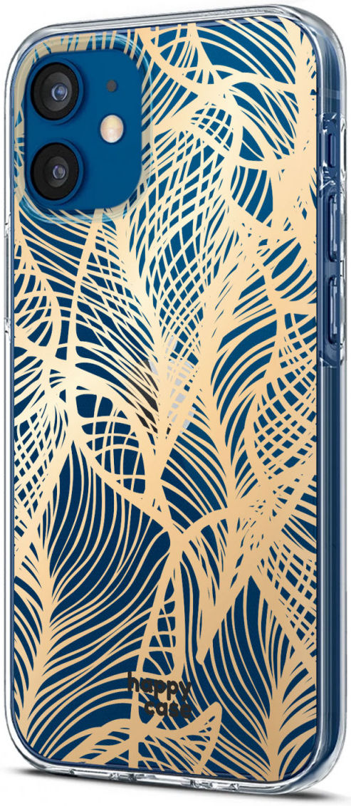 HappyCase Apple iPhone 12 Mini Hoesje Flexibel TPU Golden Leaves Print afbeelding 8