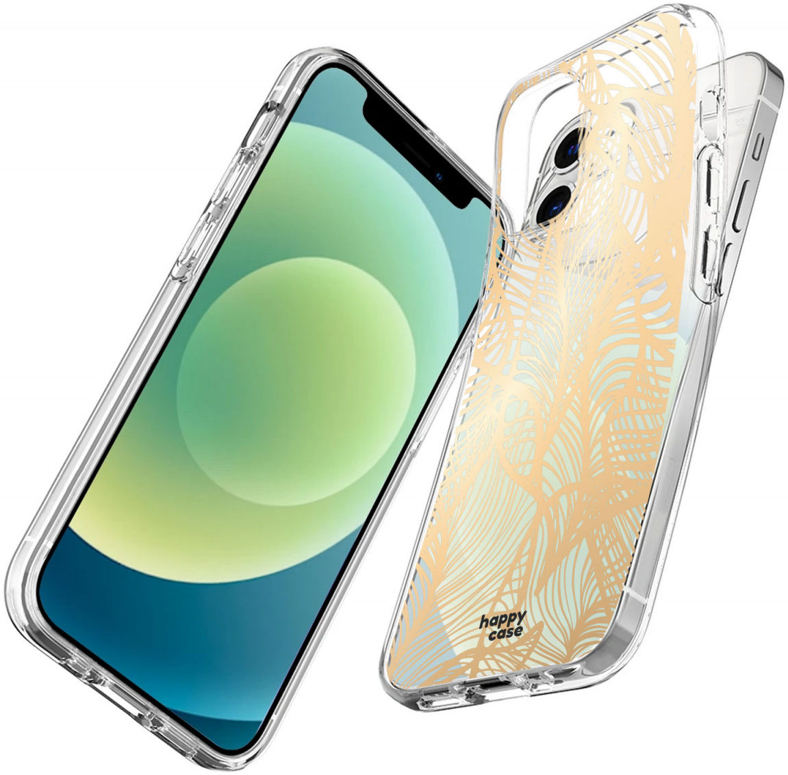 HappyCase Apple iPhone 12 Mini Hoesje Flexibel TPU Golden Leaves Print afbeelding 6