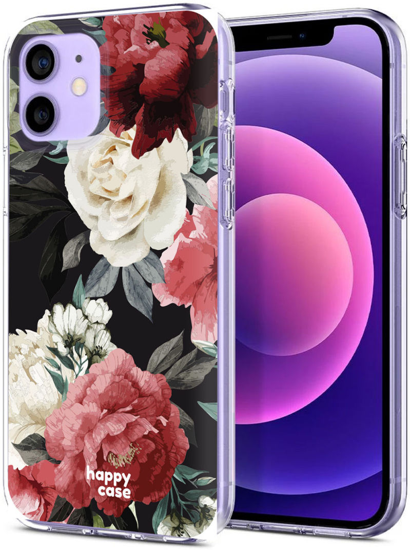 HappyCase Apple iPhone 12 Mini Hoesje Flexibel TPU Rozen Print afbeelding 2